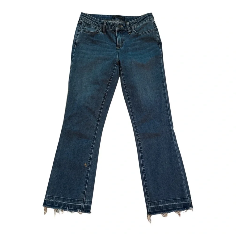 Prana Blue Flare Wide Cropped Leg Jeans 4/27 Cottagecore, Festival, Concert
